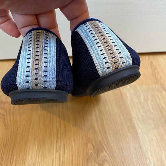 Rothys Navy Blue Square Toe Flats Size 9.5 - Picture 12 of 12